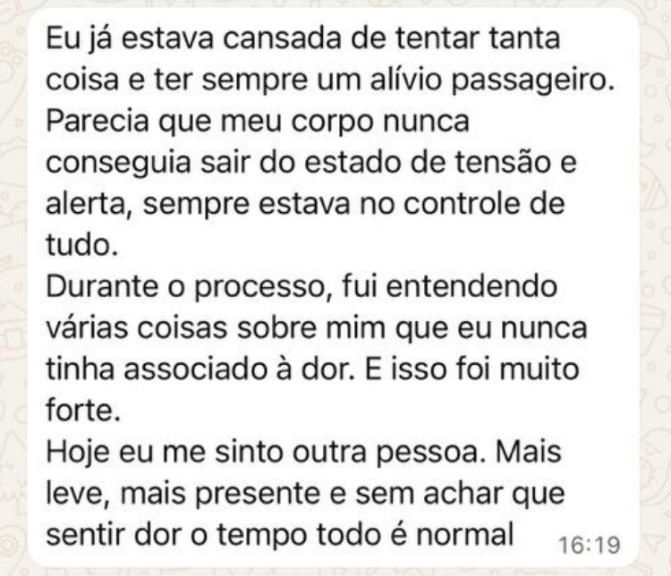Depoimento de aluna