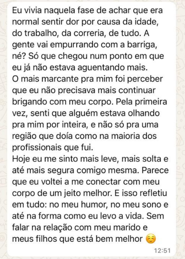 Depoimento de aluna
