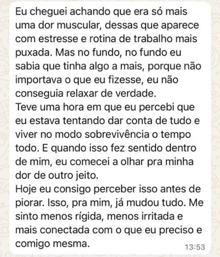 Depoimento de aluna