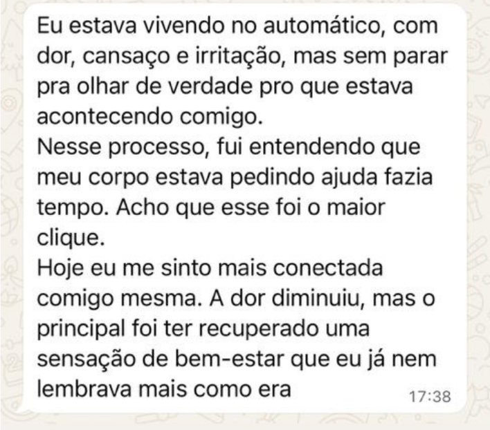 Depoimento de aluna